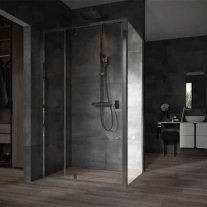 Perete lateral fix Ravak, Nexty, 100 x 195 cm, profil crom